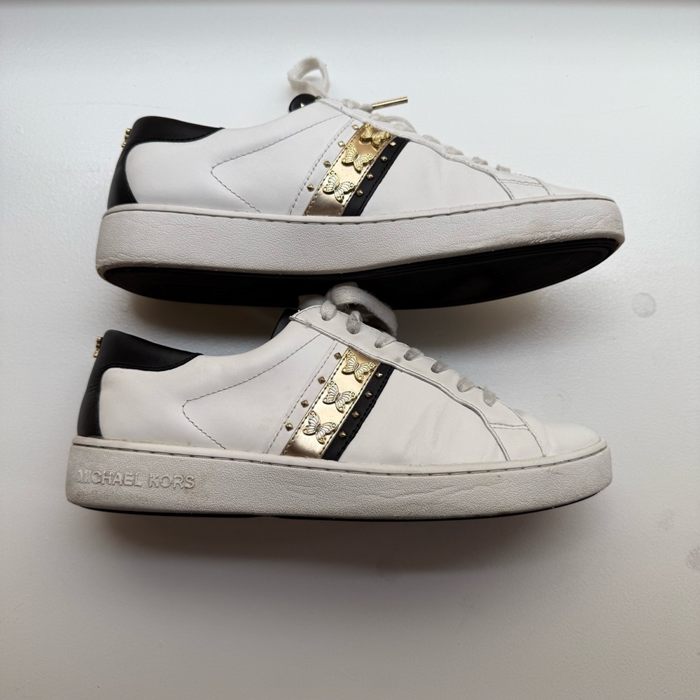 MICHAEL MICHAEL KORS Keaton Stripe Leather Sneakers